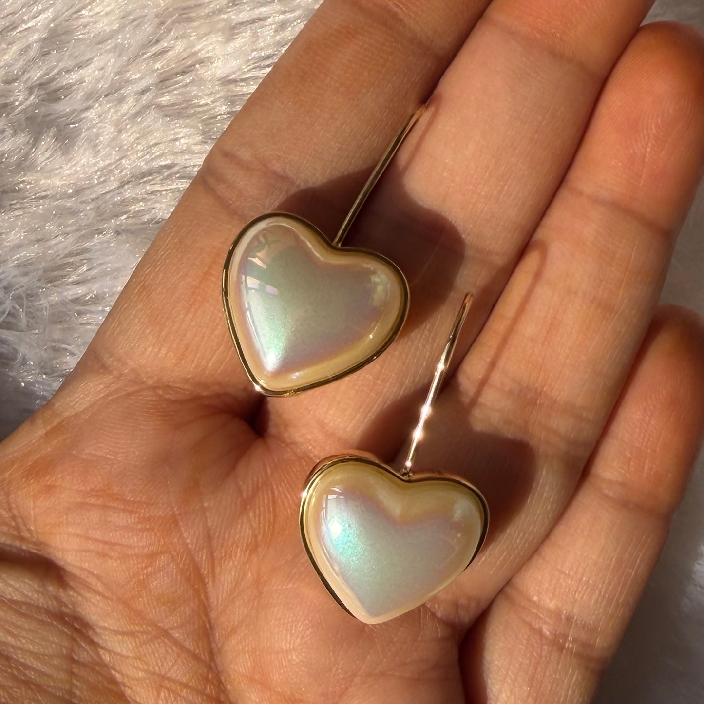 Pearl Heart Earrings