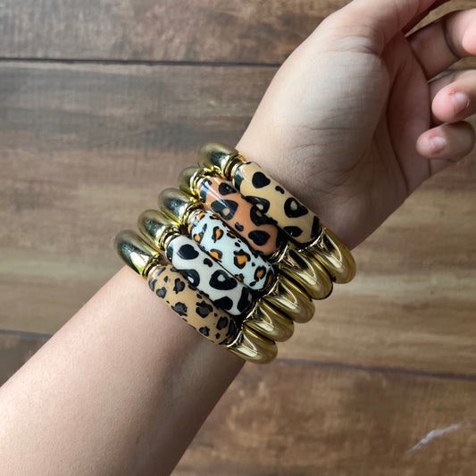 Animal Print Acrylic Bracelets