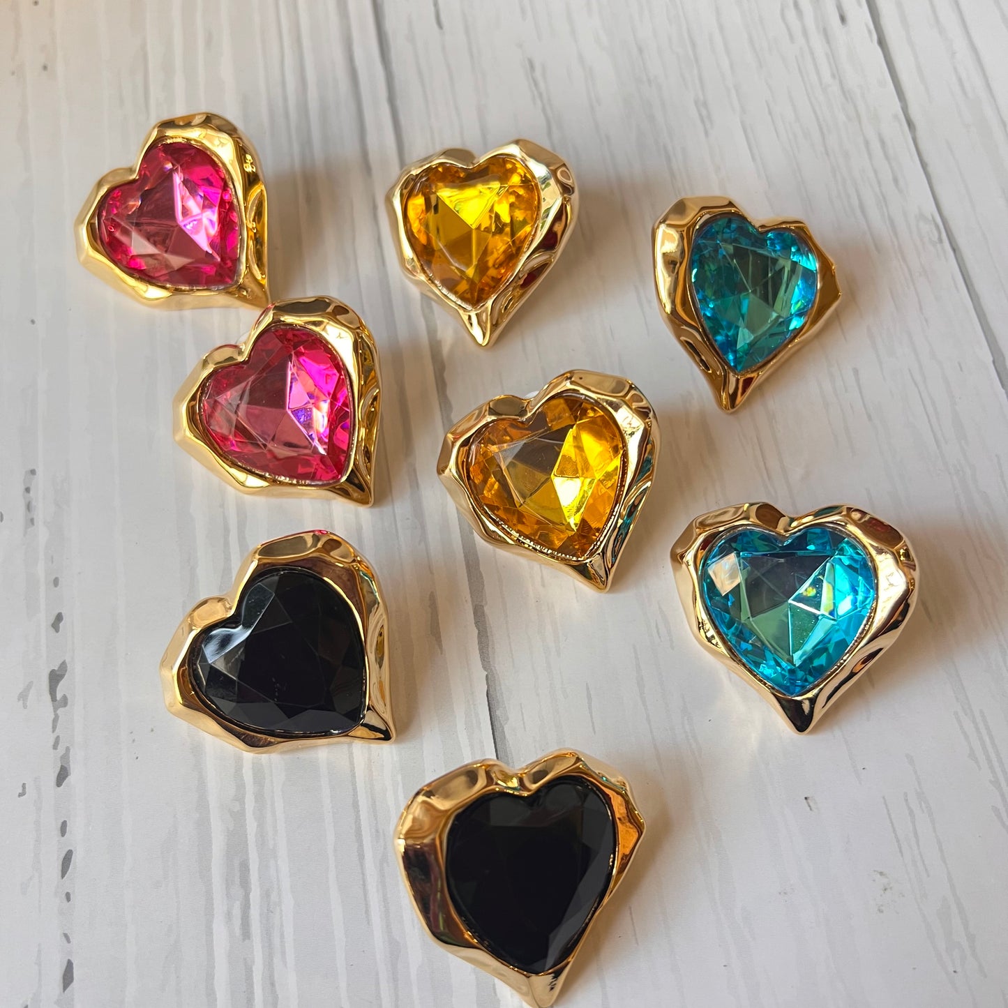Glass Heart Studs