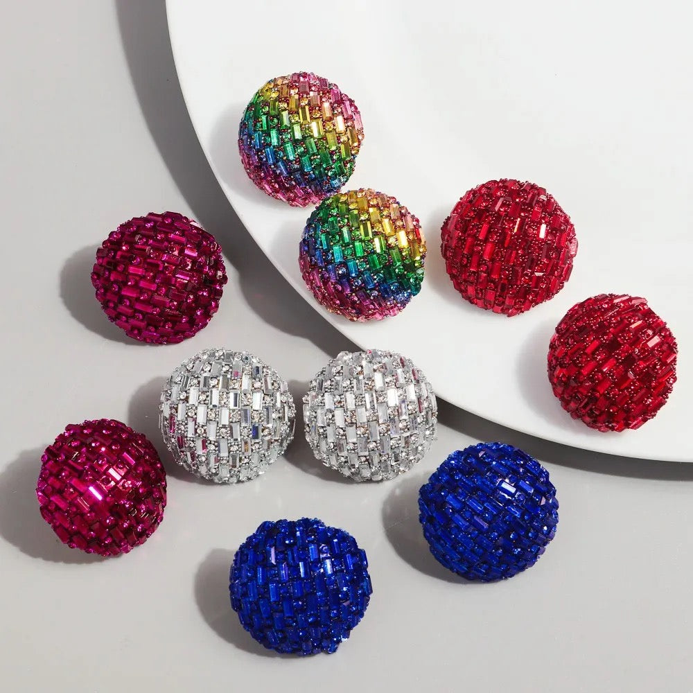 Dance Ball Rhinestone Studs