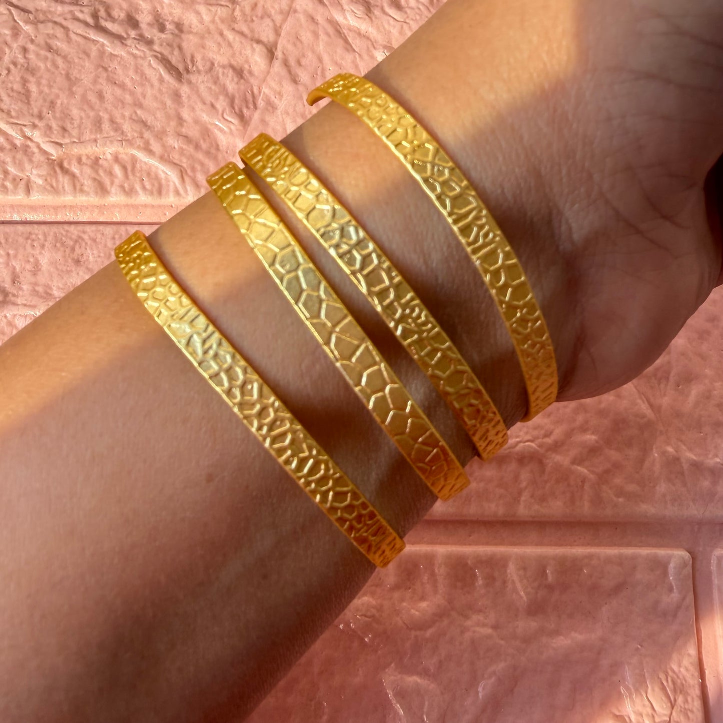 Set of 4 golden Cuffs