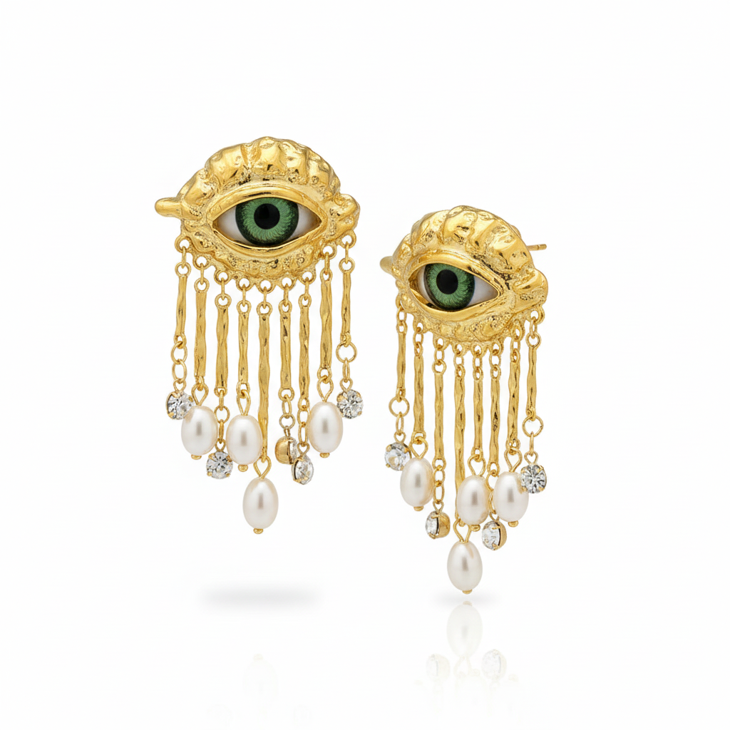 Kult Eye Danglers - Golden