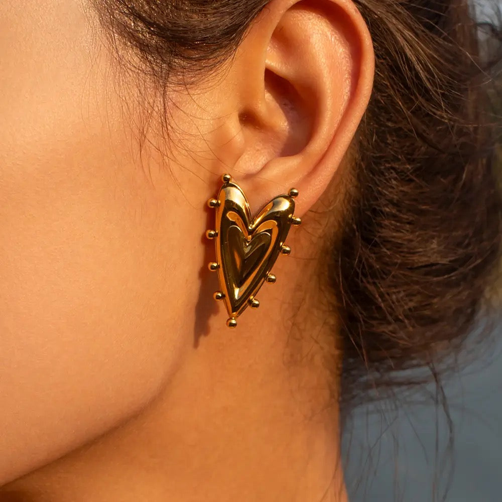 Spark Heart Studs