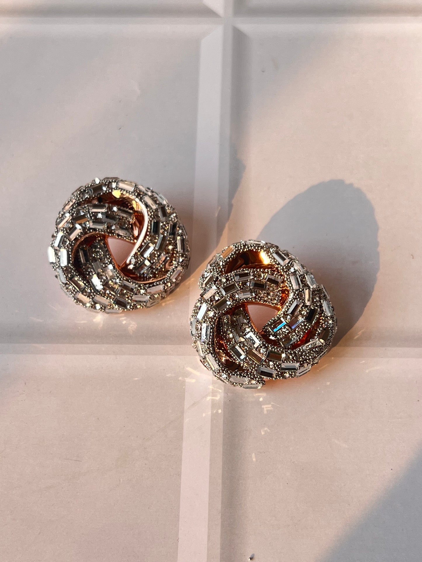 Twisty Rhinestone Studs