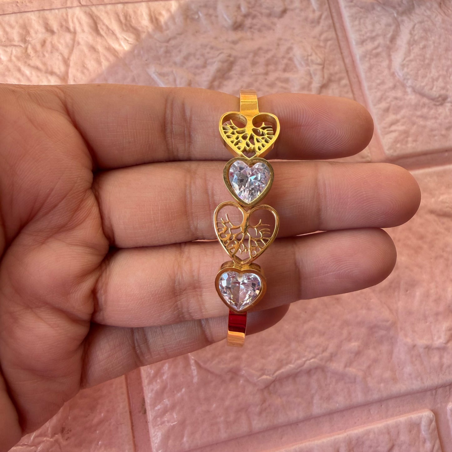 Heart tree of life bracelet