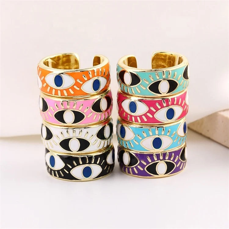 Bold Evil Eye Ring – Dramebaaz India