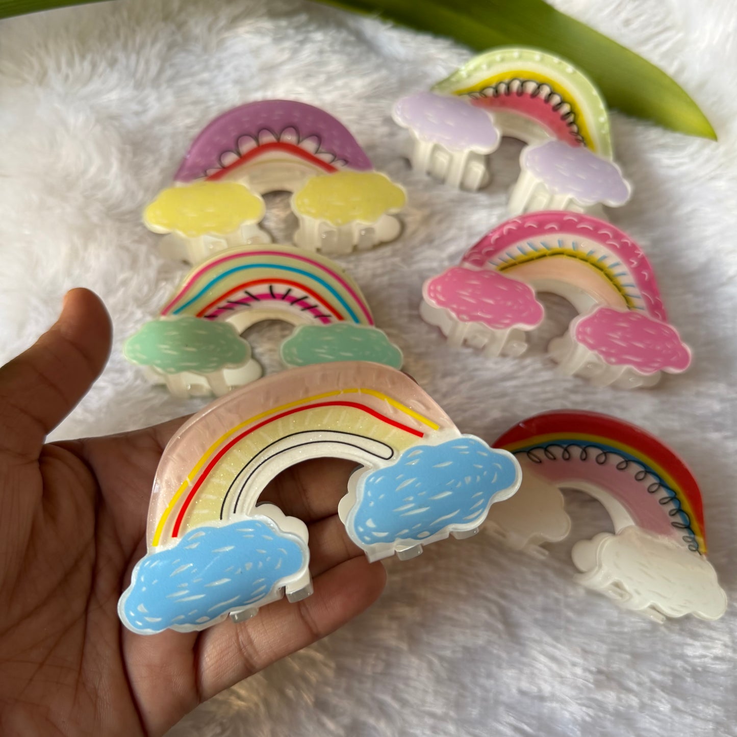 Rainbow Big Claw Clip