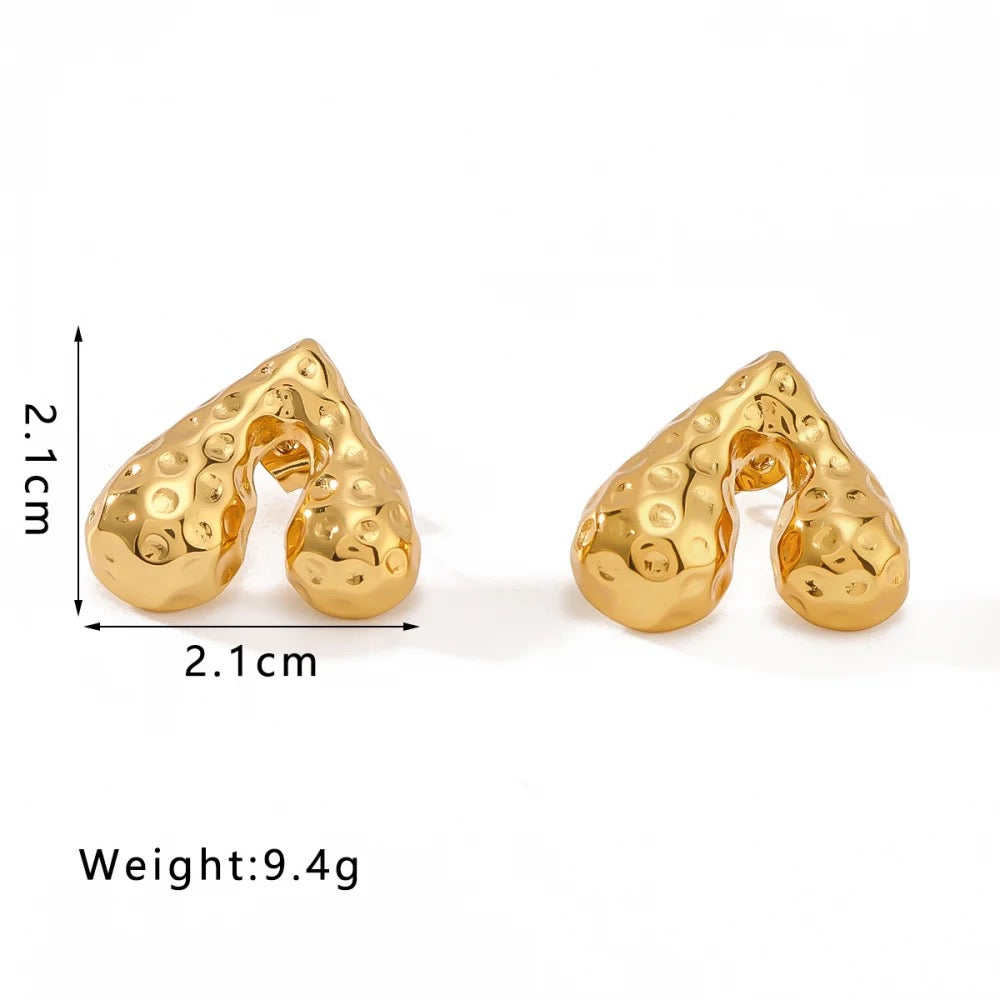 Inverted Heart Studs