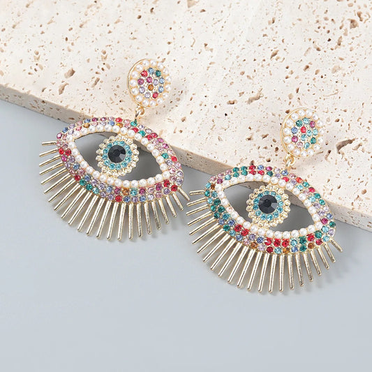 Multicolor Evil Eye Earrings