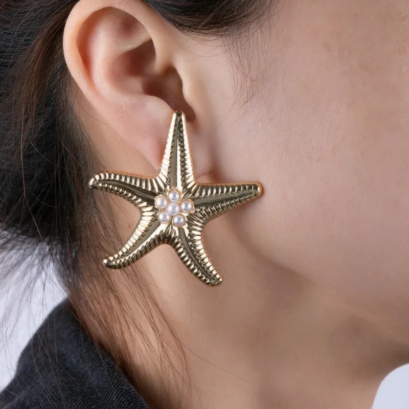 Aqua Star Earrings