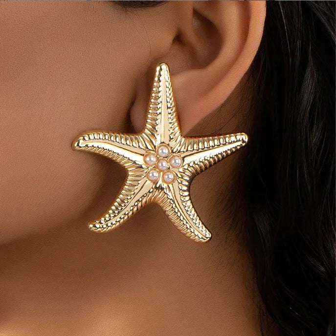 Aqua Star Earrings