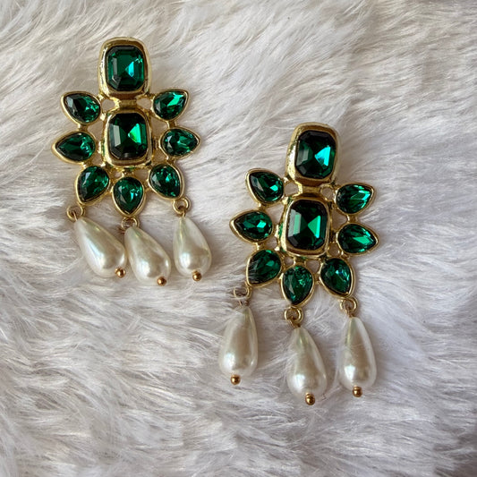 Emerald Green Danglers
