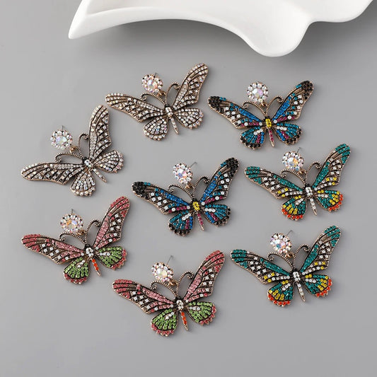 Diamond Butterfly Earrings