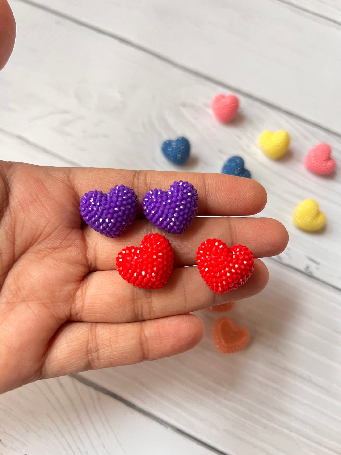 Bubble Heart Studs