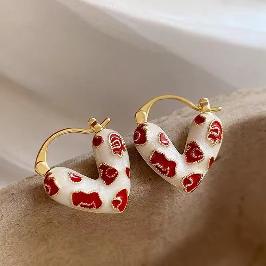Red Tiny Hoops