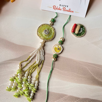 Pyaar Rakhi Set - Green