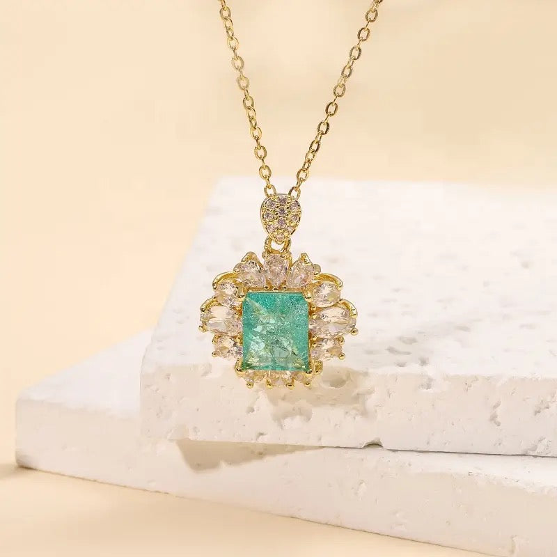 Mint Diamond Necklace