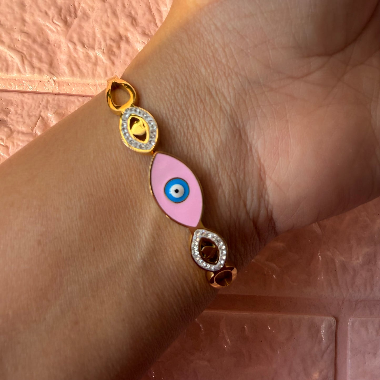 Pink Eye Bracelet