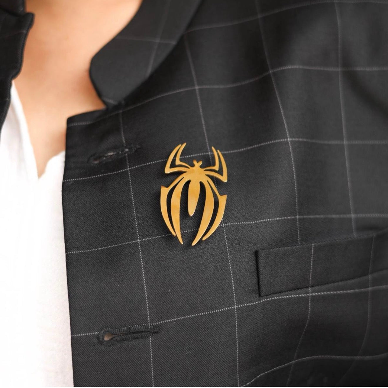 Golden Spider Brooch