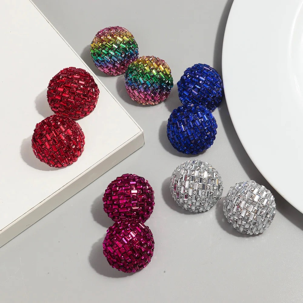 Dance Ball Rhinestone Studs