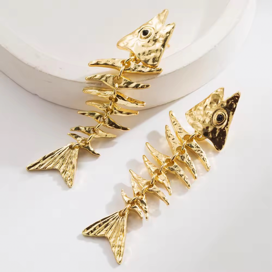 Peach Fish Earrings