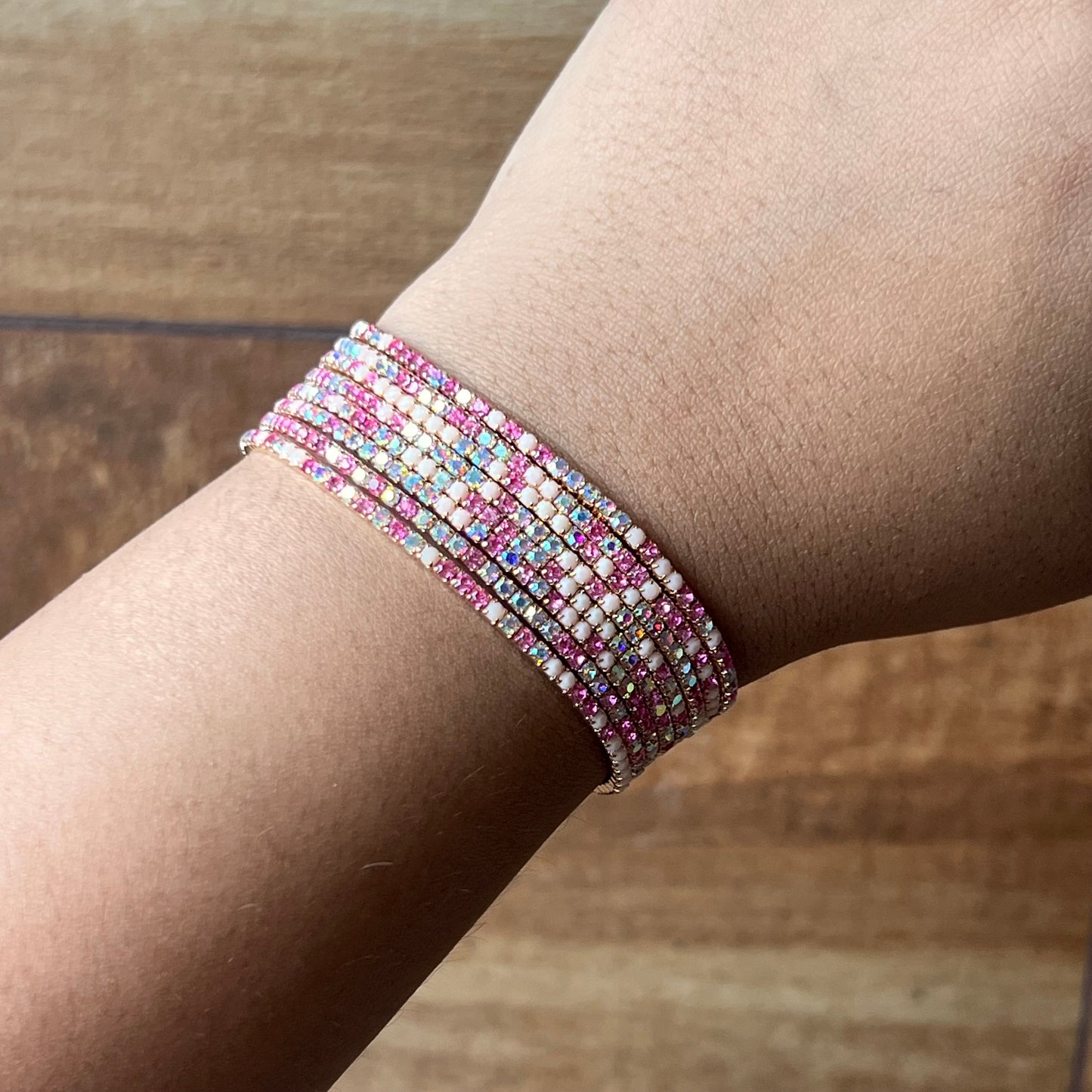 Paris Pink Shimmy Bracelets