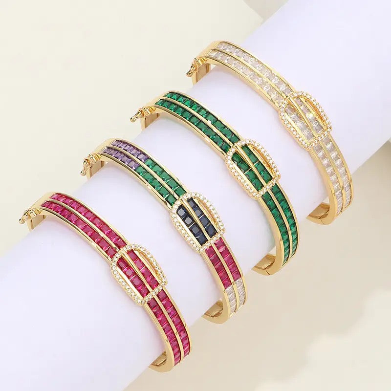 Diamond Belt Bracelet