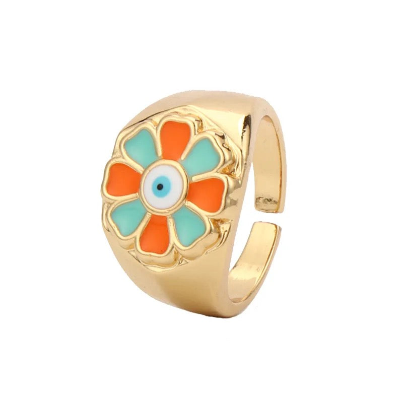 Enamel Flora Ring