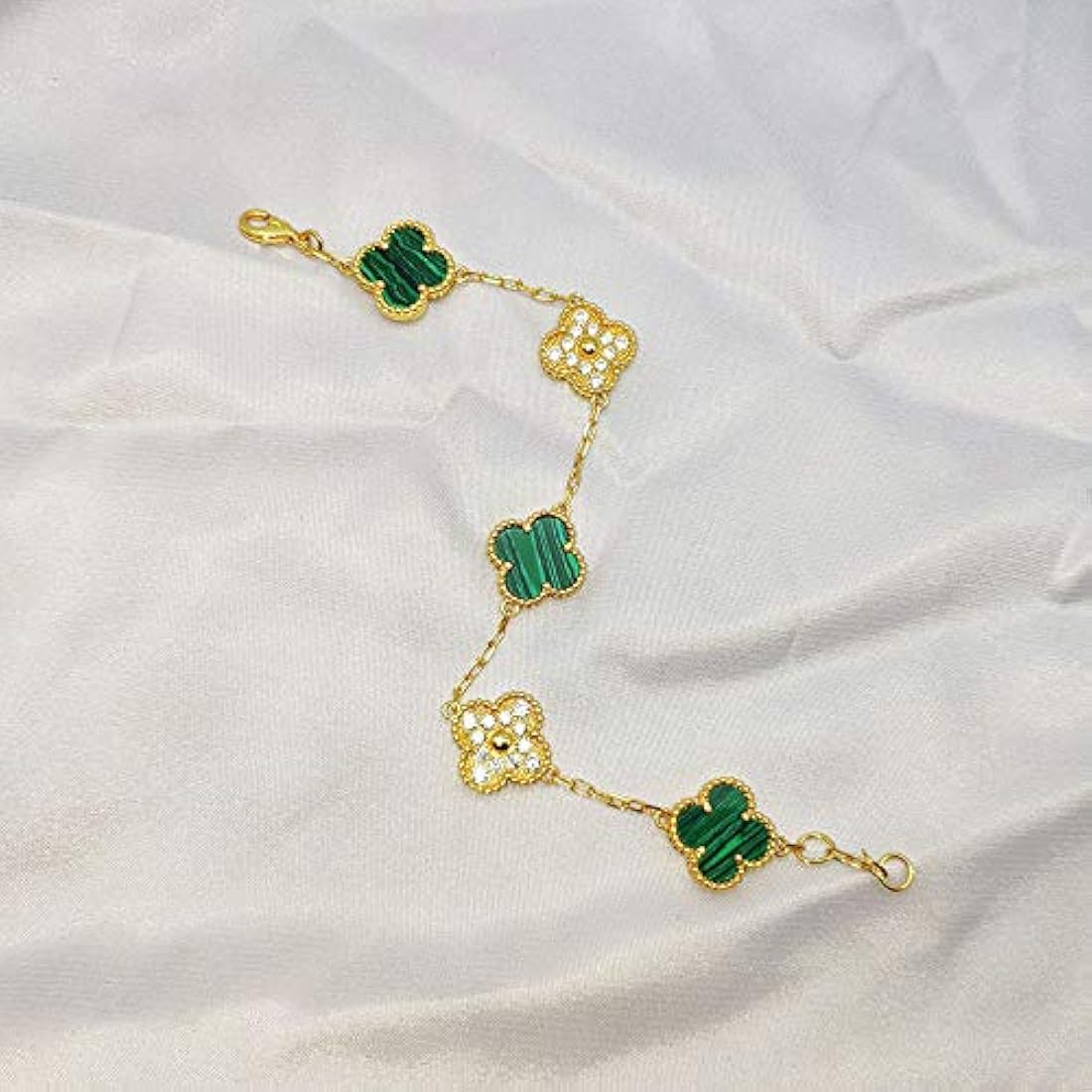 Emerald Clover Tennis Bracelet