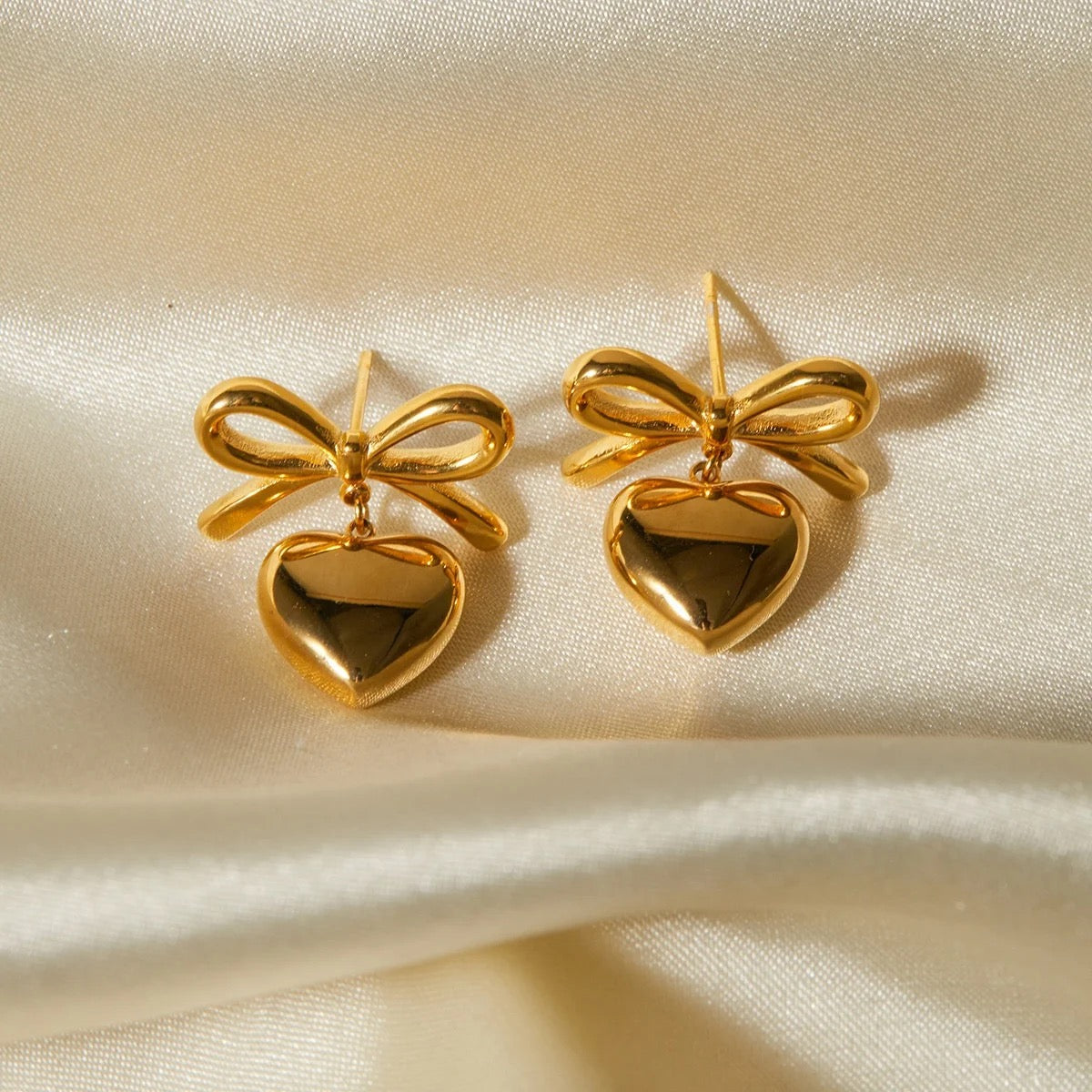 Bowtie Heart Earrings