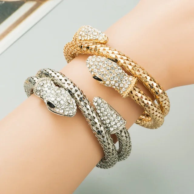 Diamond Snake Wrap Bracelet