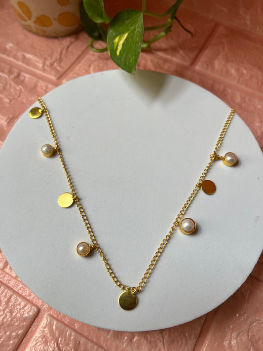 Pearl Coin Necklace