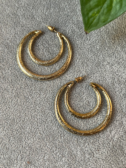 Crescent Moon Hoops