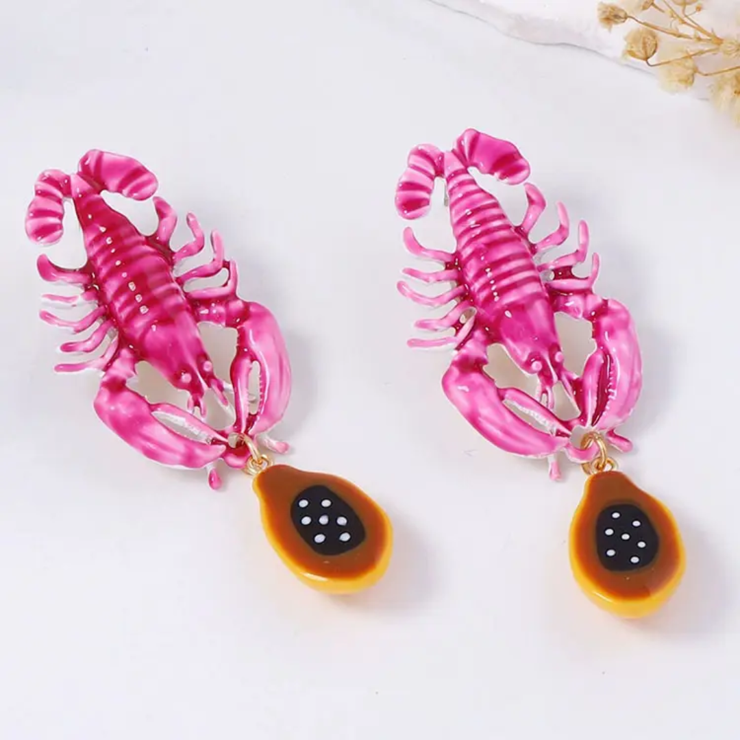 Ocean Lobster Earrings