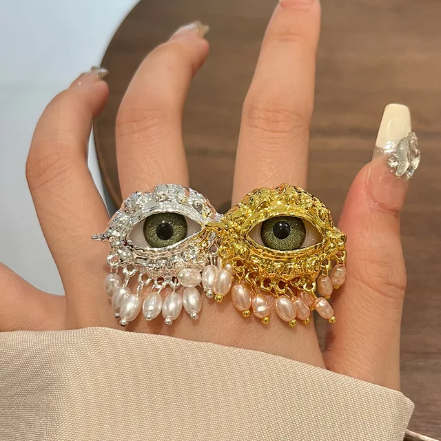 Evil Eye Tassel Ring