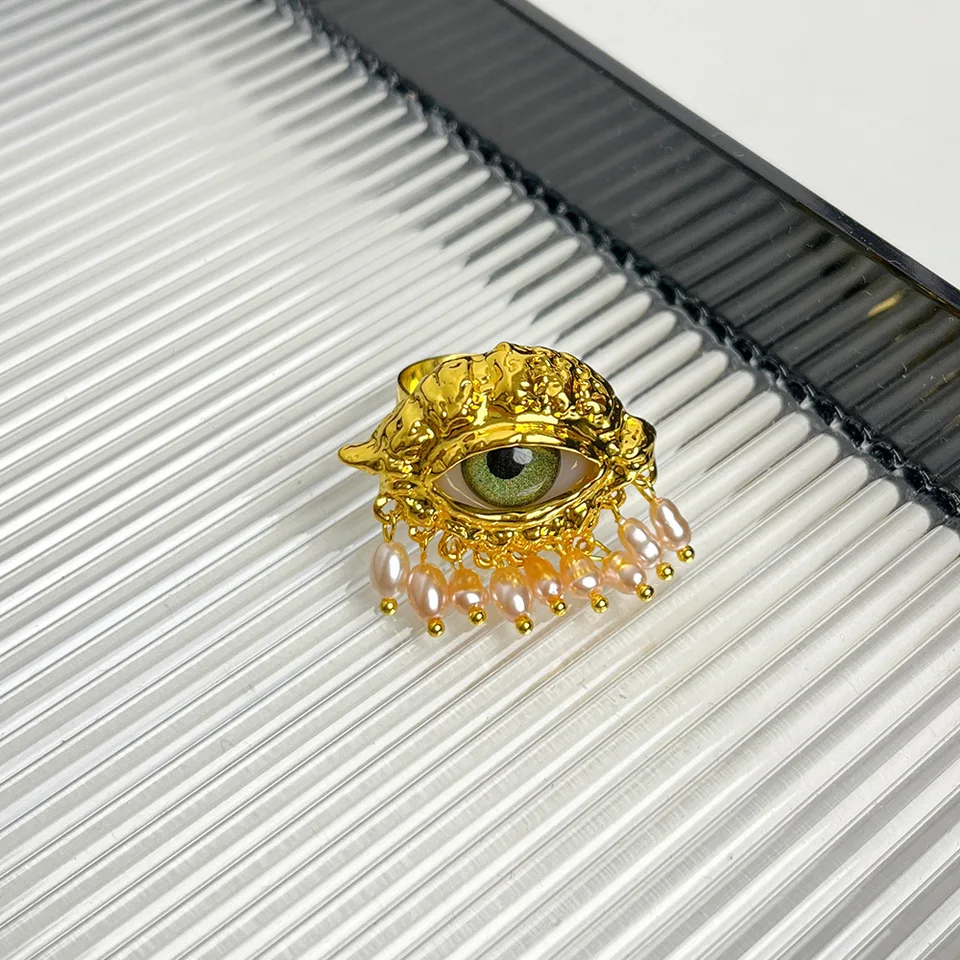 Evil Eye Tassel Ring