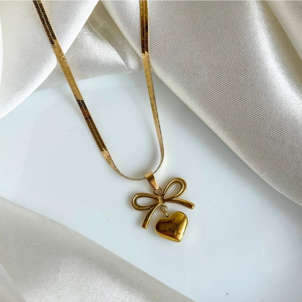 Bowtie Heart Necklace