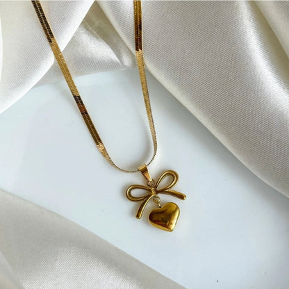 Bowtie Heart Necklace