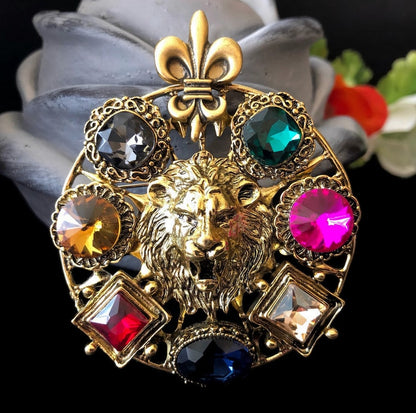 Satrang Lion Brooch