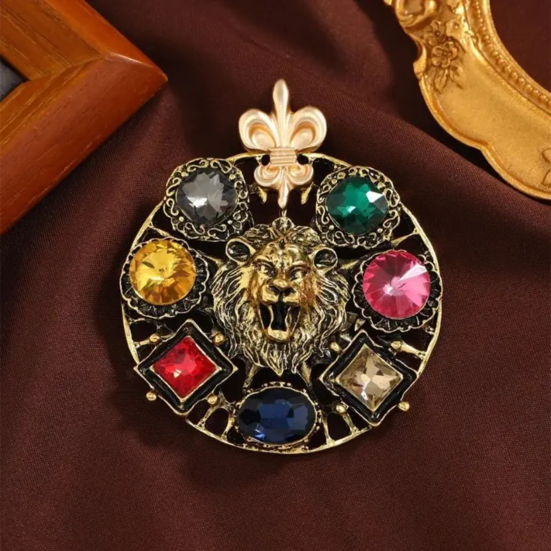 Satrang Lion Brooch